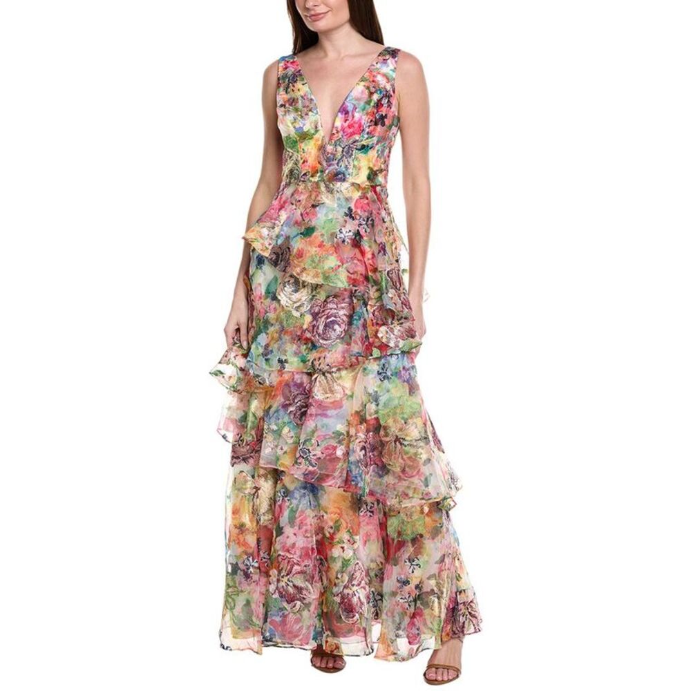 Marchesa Notte Womens  Gown, White